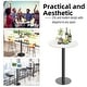 preview thumbnail 9 of 17, Tall Round Bistro Pub Table Sintered Stone Top BarTable
