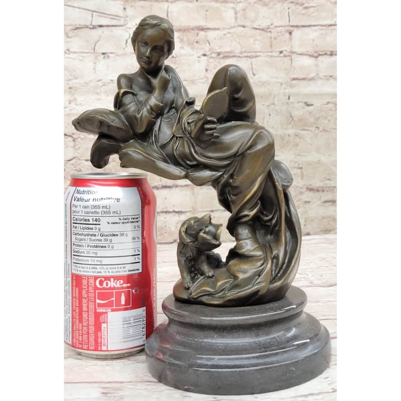 Original Milo Self Admiring Beauty Bronze Sculpture Art Statue Figurine Figure