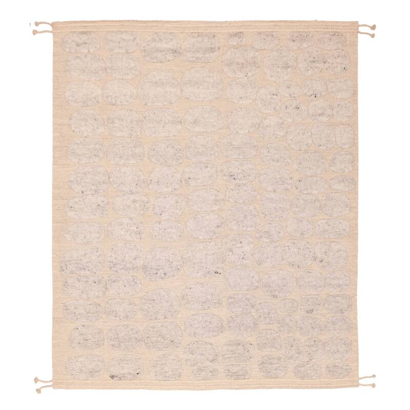 ECARPETGALLERY Hand-knotted Tangier Light Grey Wool Rug - 8'2 x 9'10