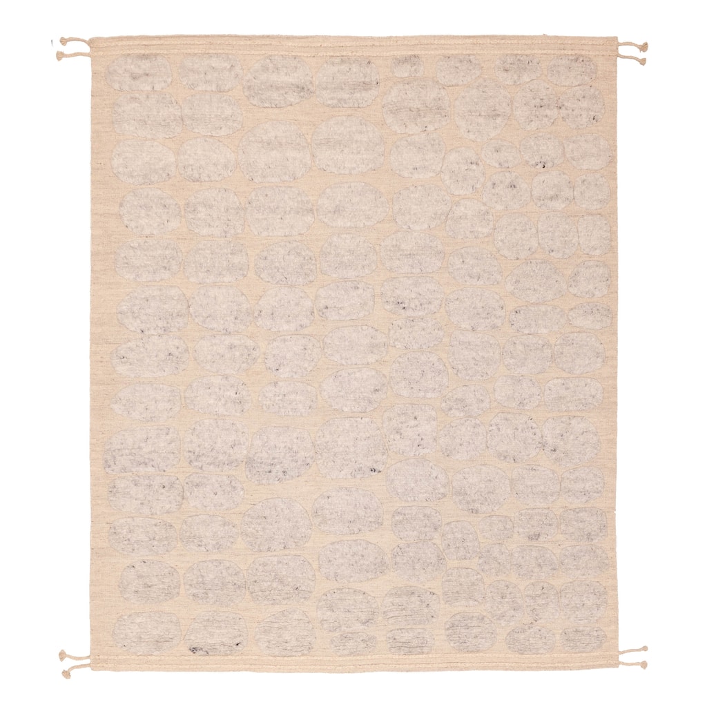 ECARPETGALLERY Hand-knotted Tangier Light Grey Wool Rug - 8'2 x 9'10