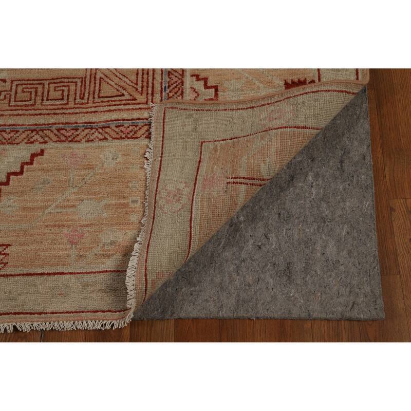 Hand Knotted Oriental 100% Wool Carpet Transitional Floral Brown Oushak Area Rug - 11' 11'' X 8' 11''