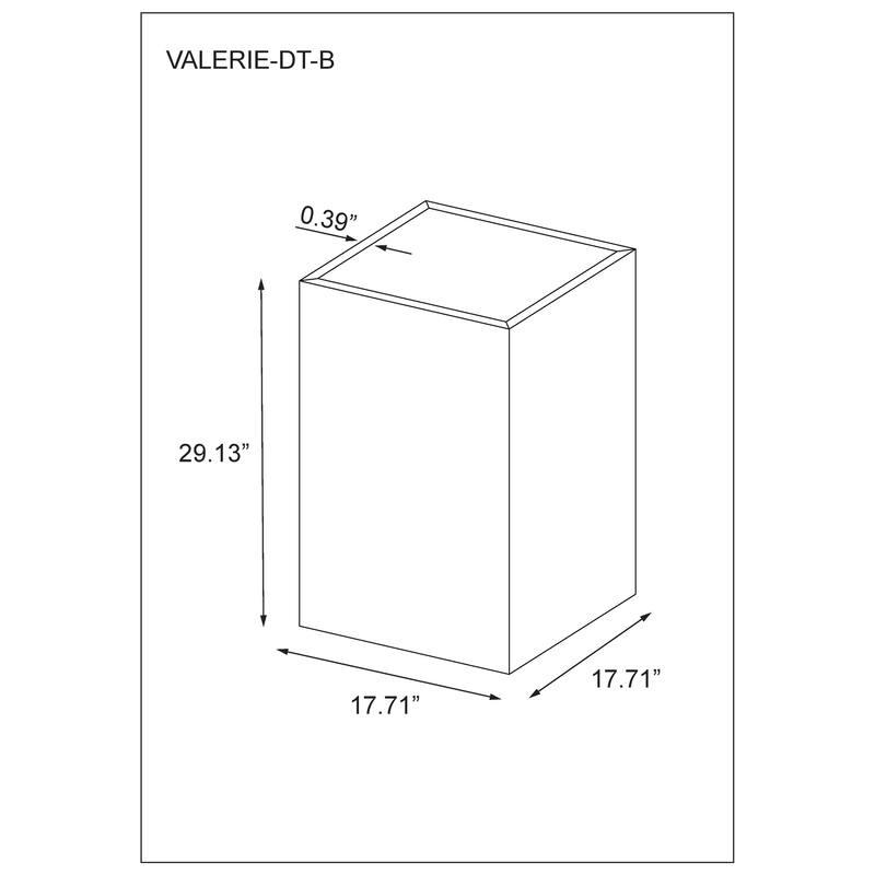 Somette Valor 72" Rectangular Clear Glass Dining Table