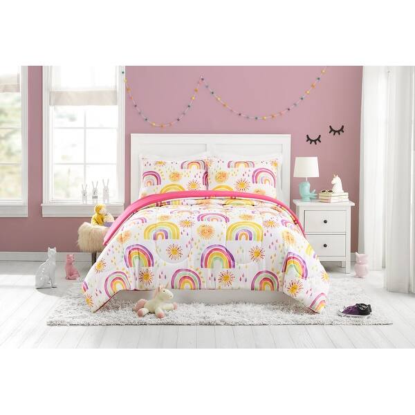 slide 2 of 6, Urban Playground Rainbows and Suns Comforter Set