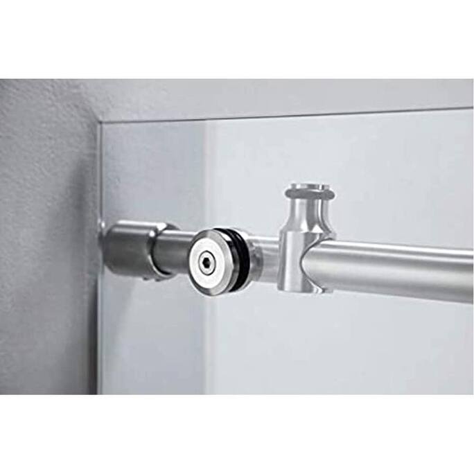 Vanity Art 60" W x 76" H Frameless Bypass Single Sliding Shower Door with Explosion-Proof Clear Glass - 76" H x 60" W