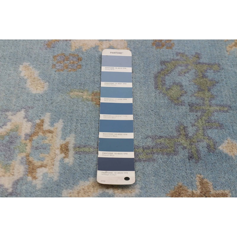 ECARPETGALLERY Hand-knotted Royal Oushak Light Blue Wool Rug - 5'11 x 9'0