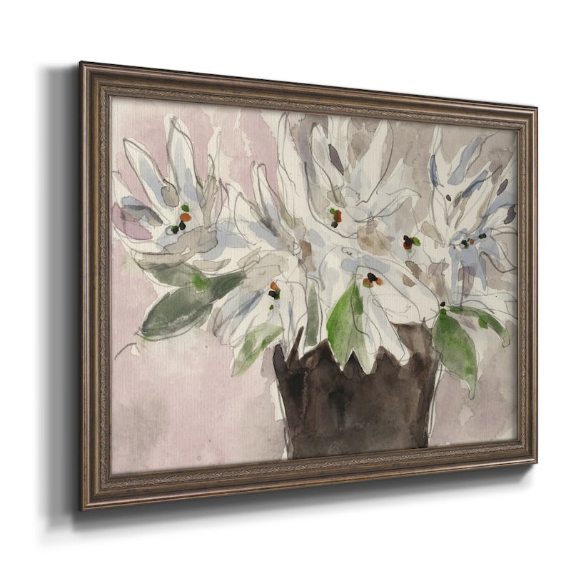 Magnolia Watercolor Study I Premium Framed Canvas- Ready to Hang