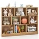 preview thumbnail 10 of 21, 41 inches Wooden Toy Storage Organizer with 10 Cubes for Classroom Daycare Nursery Kindergarten - 55" x 9.5" x 41" (L x W x H)