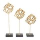 preview thumbnail 6 of 11, CosmoLiving by Cosmopolitan Marble Contemporary Sculpture (Set of 3) - S/3 14",17", 20"H