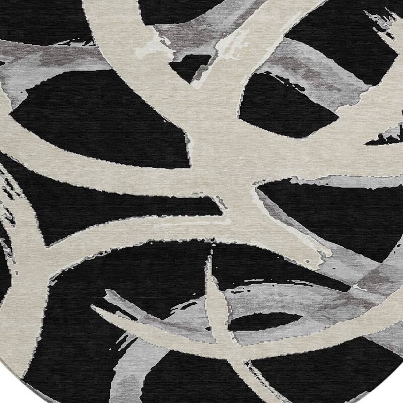 HomeRoots Abstract Transitional Rectangle Outdoor Rug