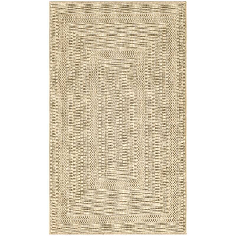 Nourison Tulum Indoor/Outdoor Geometric Area Rug - 3' x 5' - Taupe/Ivory