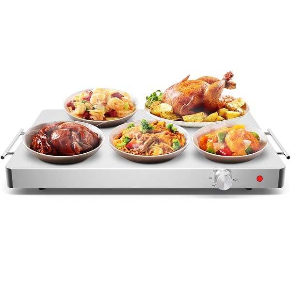 Shop Costway Electric Warming Tray Food Dish Warmer Stainless