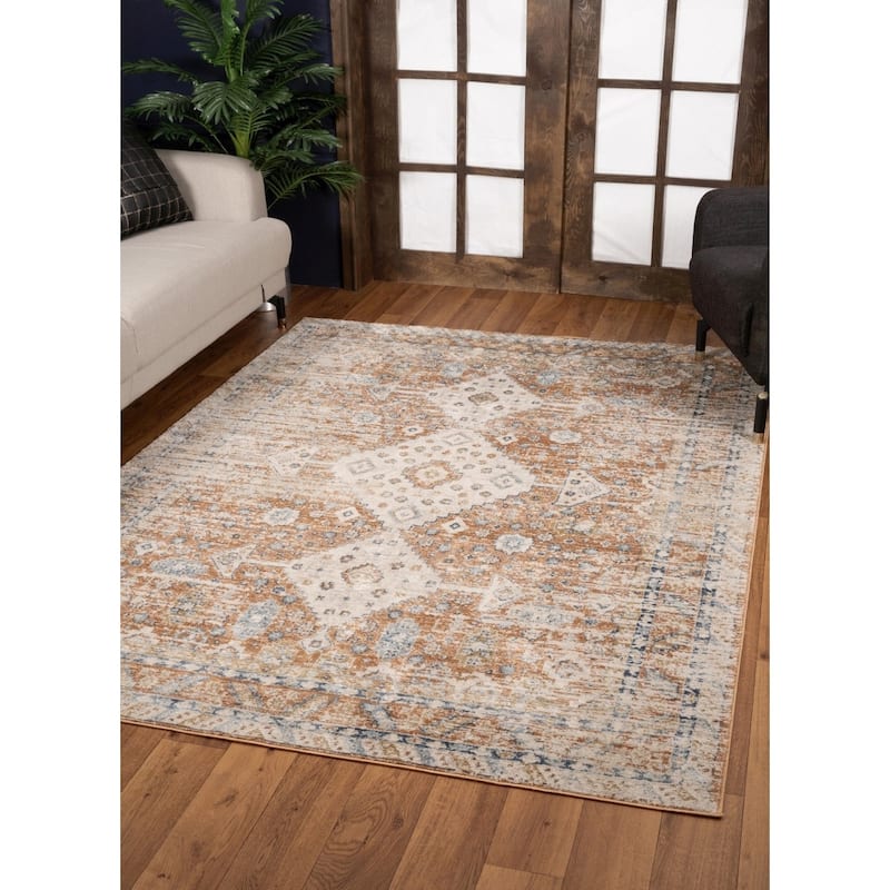 Noble GC_GEN7004 Rust Area Rug