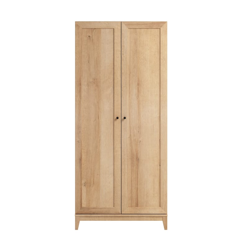 Prepac Yaletown 72" Tall Storage Cabinet with Wood Legs, Pantry Cabinet with 3 Adjustable Shelves - 32" W x 72" H x 16" D