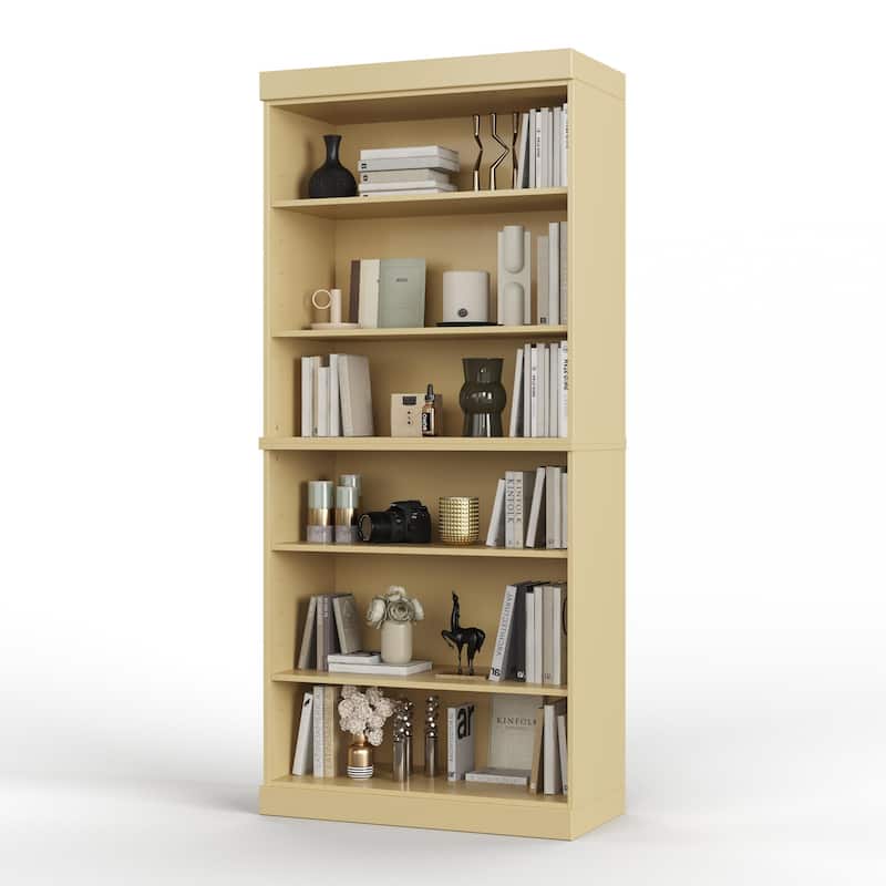 100% Solid Wood 6-Shelf Bookcase with Optional Doors by Palace Imports