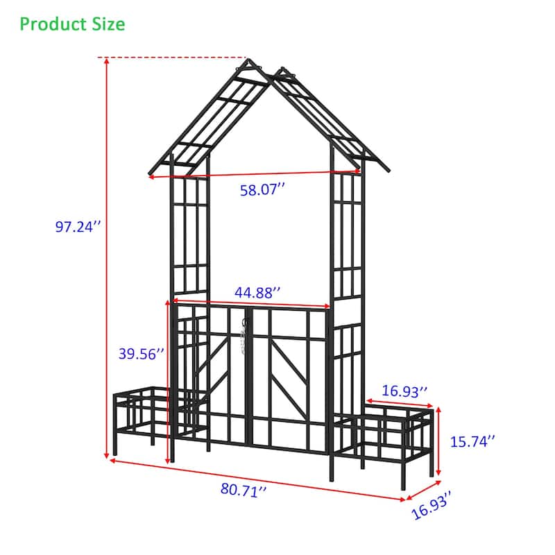 Adjustable Metal Arch Trellis for Climbing Garden Plants