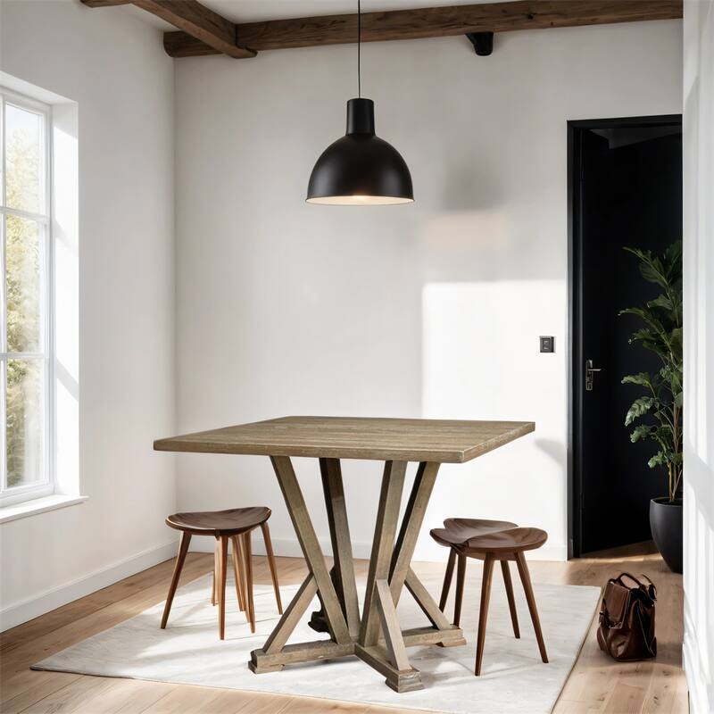 4 Seaters Modern Wood Dining Table with Base