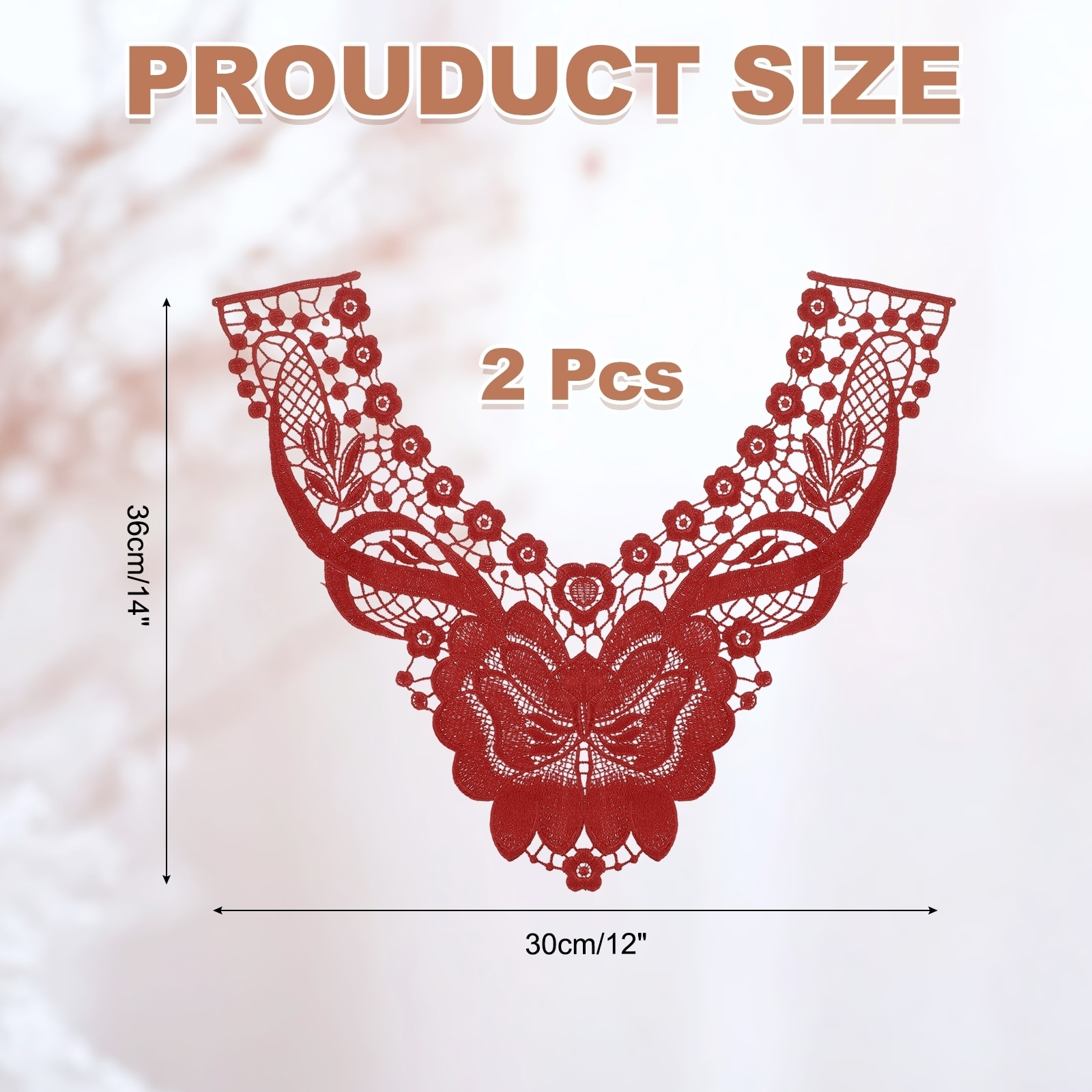 Floral Embroidered Sew on Applique Patches