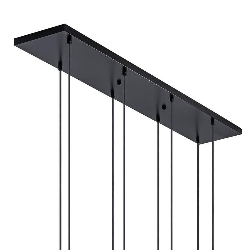 8-Light Linear Chandelier Modern Kitchen Island Light