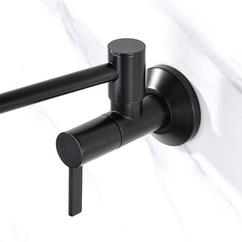 Luxier Contemporary KTS17 2-Handle Wall-Mounted Pot Filler