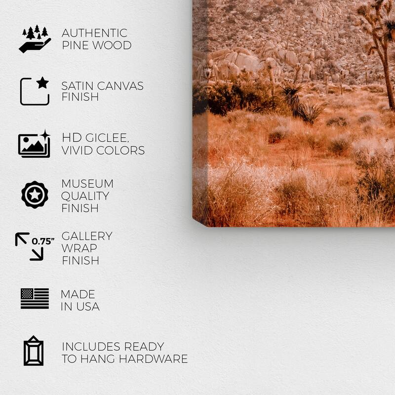 Wynwood Studio Canvas Floral and Botanical Warm Color Grassland II Brown and Rustic Wall Art Canvas Print