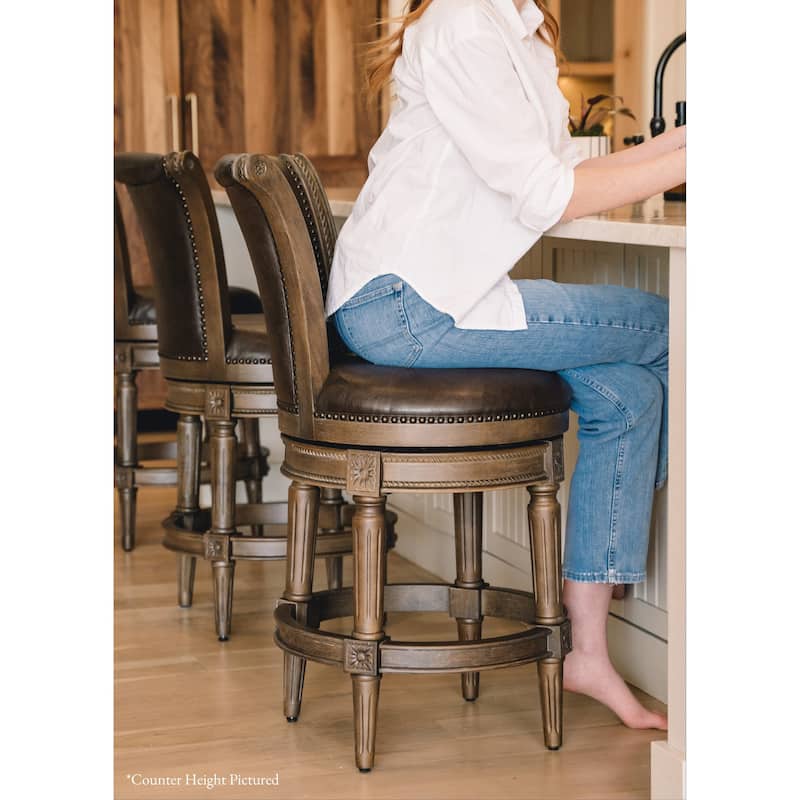 Maven Lane 31" Pullman Swivel Bar Height Kitchen Stool