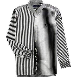 Shop Ralph Lauren Mens Classic Fit Button Up Shirt Blue Large