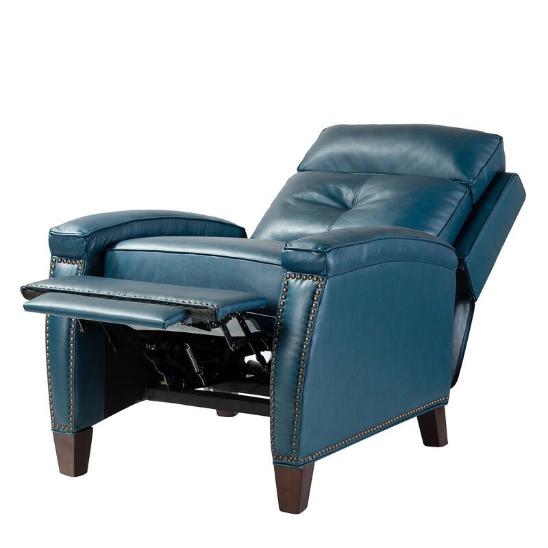 Gaspar Mid-Century Modern Pushback Recliner with Nailhead Trim by HULALA HOME