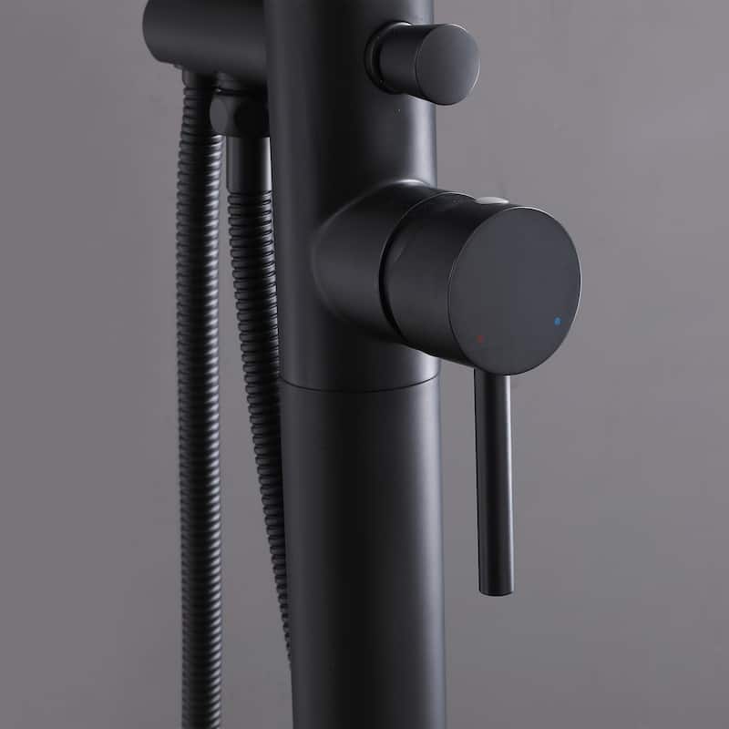 Rbrohant 84"H Stainless Steel Freestanding Outdoor Shower with Handshower