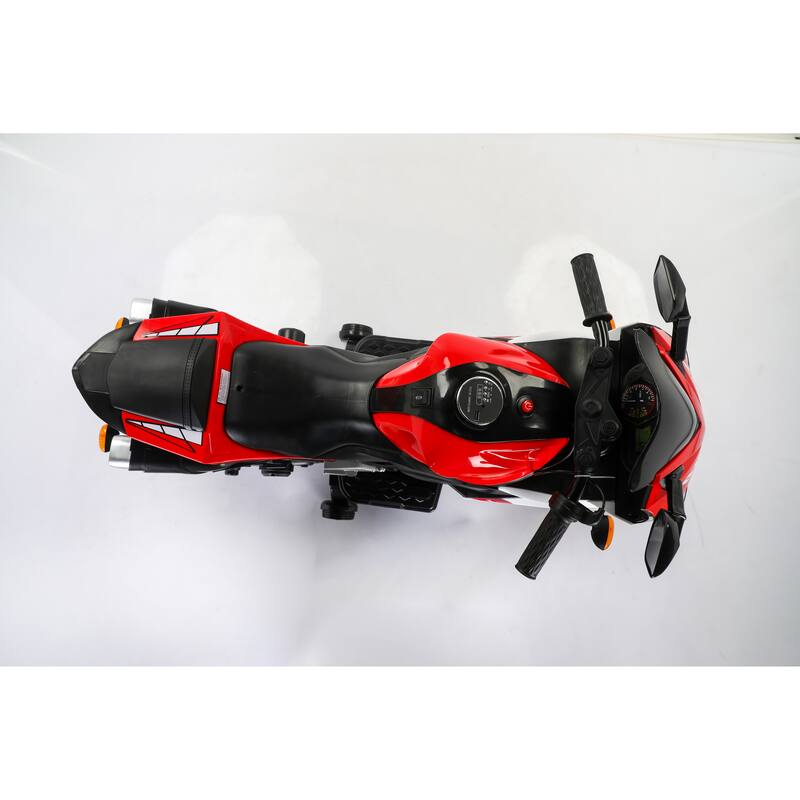 Kids 12V Ride-On Motorcycle with Manual Throttle & Foot Brake, Ideal Holiday Present