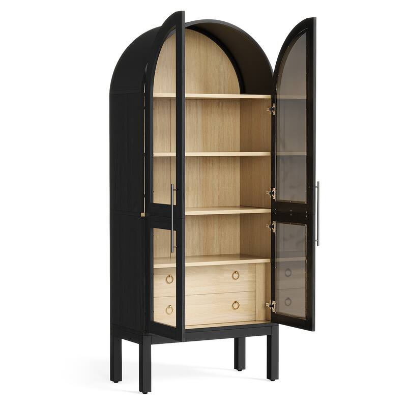 The Storage cabinet with LED light strip