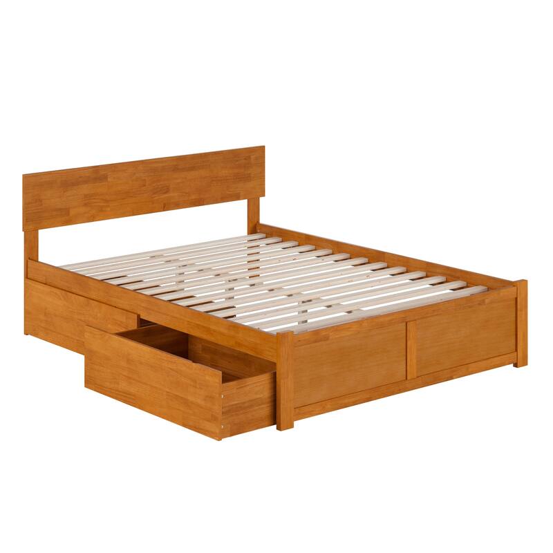 Orlando Platform Bed with Footboard and Storage Drawers