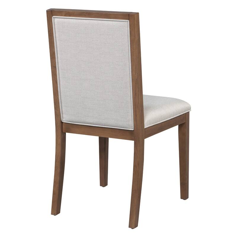 5-Piece Farmhouse Round Dining Set with Removable Leaf and Padded Chairs