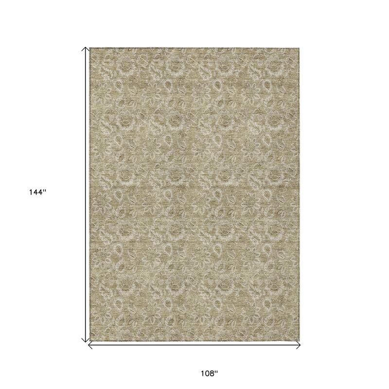HomeRoots Floral Transitional Rectangle Outdoor Rug