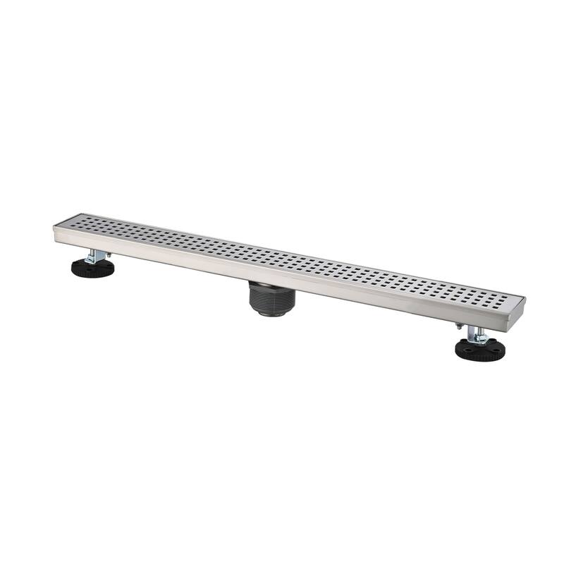 Topcraft 28/30/32/36-inch Stainless Steel Linear Floor Drain with Removable Grate