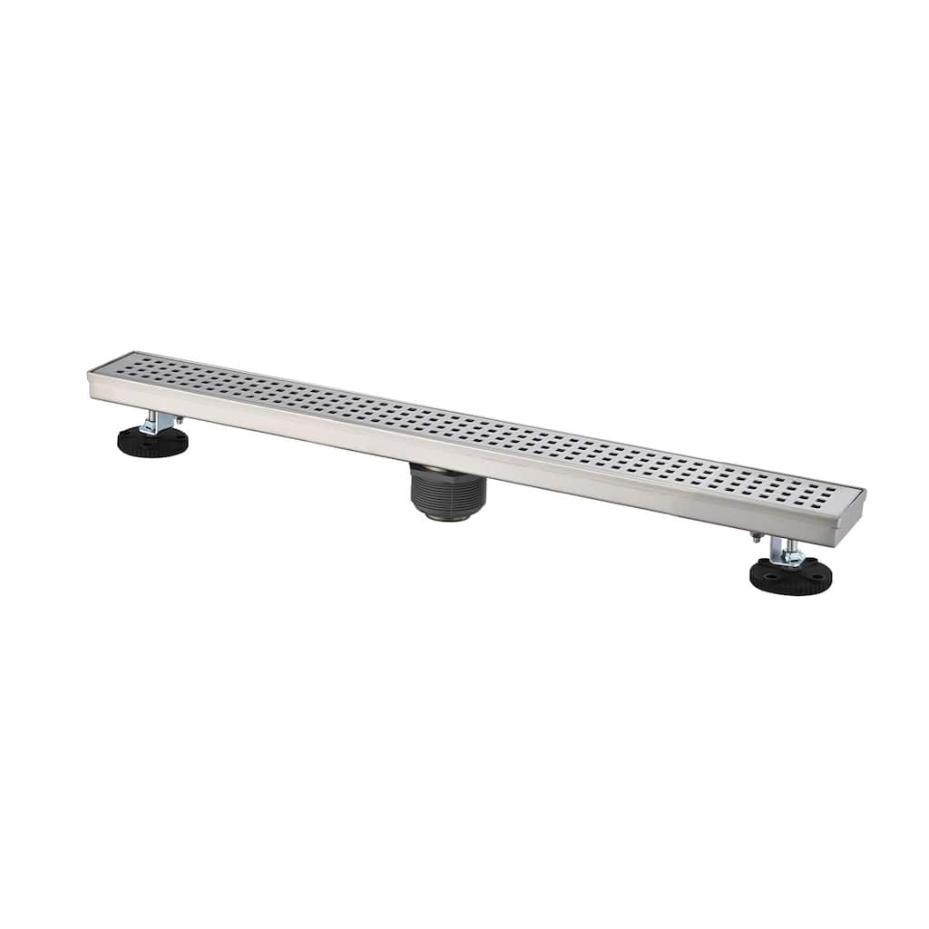Topcraft 28/30/32/36-inch Stainless Steel Linear Floor Drain with Removable Grate