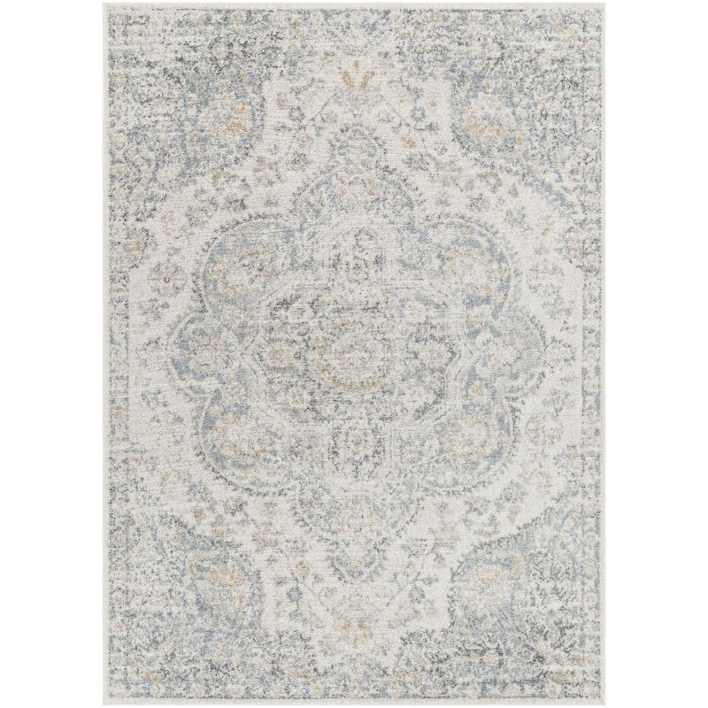Livabliss Hal Vintage Boho Traditional Pink Medallion Area Rug