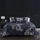 preview thumbnail 1 of 10, Bebejan Forget Me Not 100% Cotton Sateen 5-Piece Reversible Comforter Set