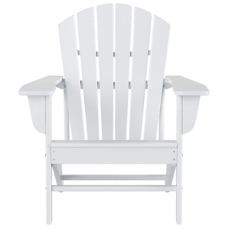 Altura Outdoor Eco-Friendly All Weather Adirondack Chair with Ottoman and Side Table (3-Piece Set)