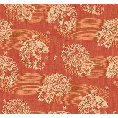 Seabrook Designs Alder Koi Unpasted Wallpaper