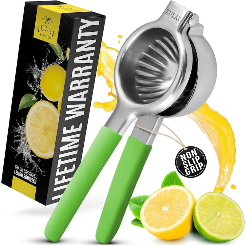 Premium Heavy Duty Lemon Squeezer Stainless Steel - Light Green
