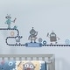 preview thumbnail 3 of 2, Bedtime Originals Robbie Robot Gray/Blue Wall Decals