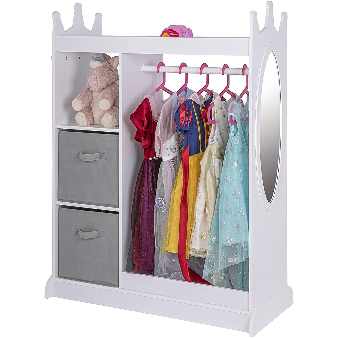  UTEX Kid's See and Store Dress-up Center, Costume Closet for  Kids, Open Hanging Armoire Closet, Pretend Storage Kids, Costume Dresser  for Kids Bedroom(White) : Home & Kitchen