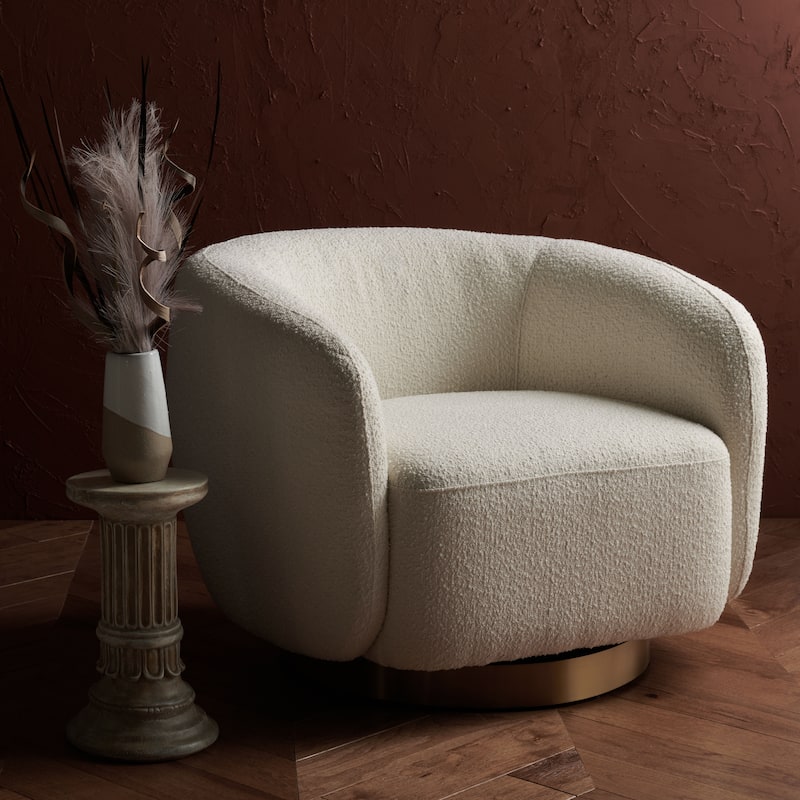 SAFAVIEH Home Bernard Swivel Accent Chair - 38"W x 34"D x 29"H