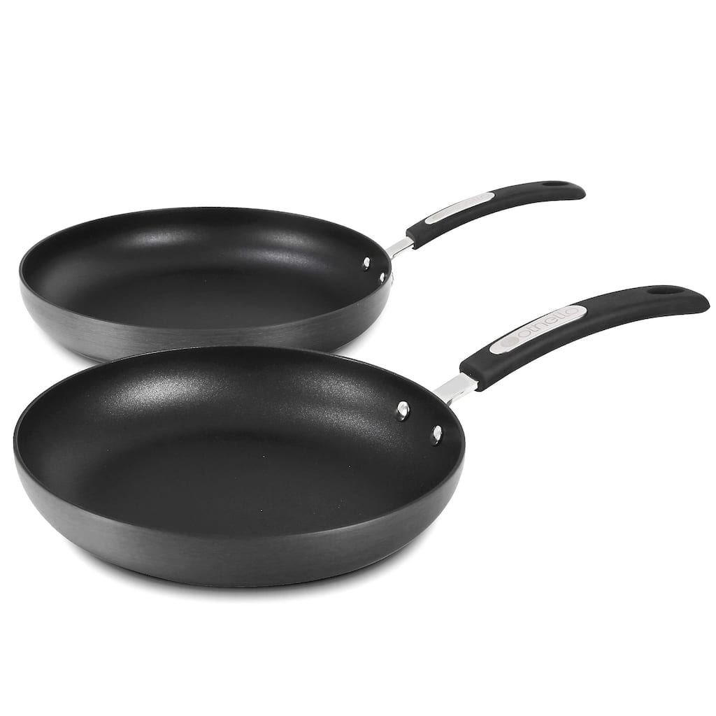 CH-AP2 2-Piece Hard-Anodized Non-Stick Fry Pan Cookware Set, Black