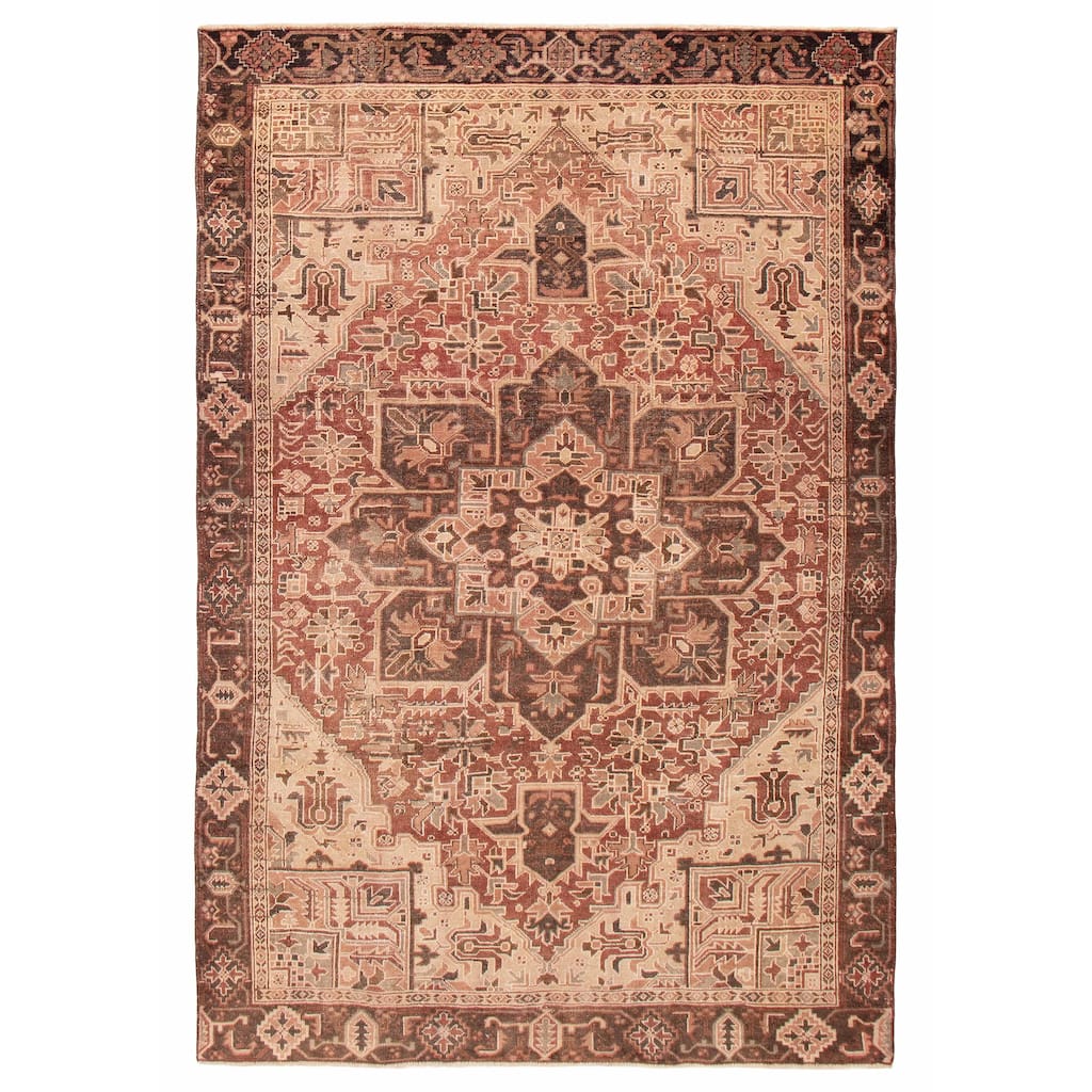 ECARPETGALLERY Hand-knotted Sarabi Red Wool Rug - 7'8 x 11'4