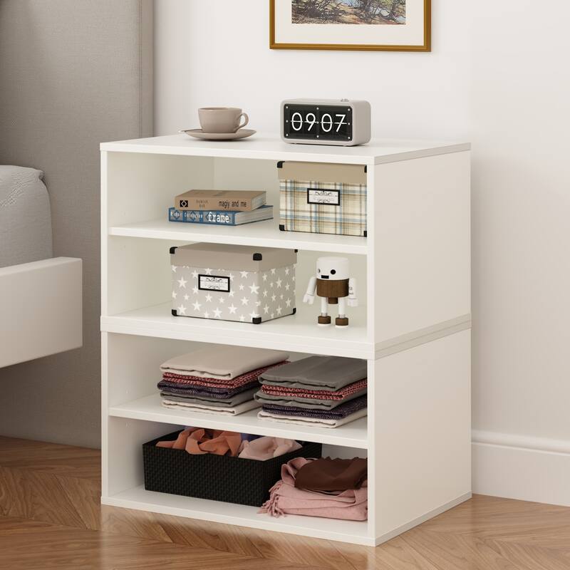 Closet Mounted Storage & Organization Systems - Wood Finish - Beige