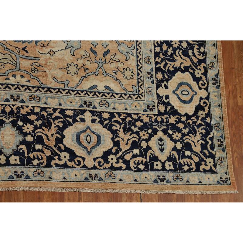 Hand Knotted Oriental 100% Wool Carpet Transitional All-Over Oranges & Rust Oushak Area Rug - 12' 1'' X 9' 1''