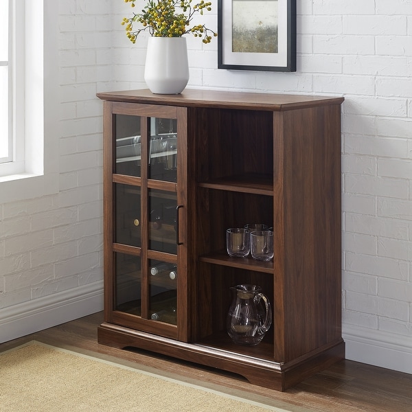 Copper Grove 36-inch Sliding Glass Door Bar Cabinet. Opens flyout.