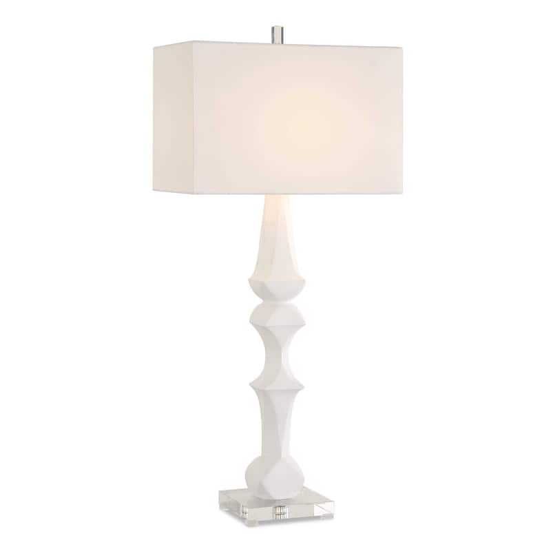 Uttermost Mayme White Table Lamp - 17.00" W x 37.50" H x 10.00" D