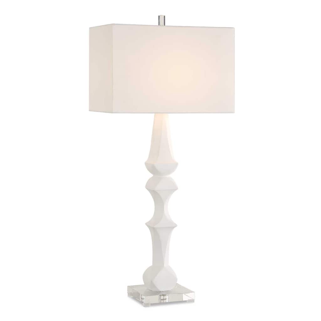Uttermost Mayme White Table Lamp - 17.00" W x 37.50" H x 10.00" D